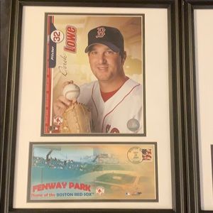Two Boston Red Sox Player Head Shots w/ Envelope